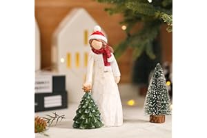 Alupssuc Figuras de Resina Árbol de Navidad, Mejores Amigos/Niñas/Hermanas/Mujeres, Adornos de Navidad para la Decoración de la Habitación