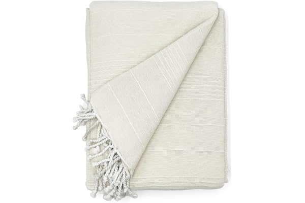 Cardenal Textil - Foulard Multipurpose Pinniscola, pläd för säng, sängfilt, soffskydd, rå, 300 x 260 cm