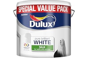 Dulux 500007 6 Litre Smooth and Creamy Emulsion Paint for Use on Walls/Ceilings - Pure Brilliant White