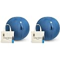 Backerz Siège Ballon - Ballon Ergonomique Bureau & Yoga Chaise Ballon en Taille 55CM 65CM 75CM - Capacité 110kg, Housse en Lin Doux Lavable - pour Une Bonne Posture Ballon pour Le Bureau