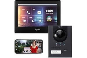 GOLIATH® Türklingel & Türsprechanlage mit Kamera [UNTERPUTZ TÜRSTATION] - Klingel mit Kamera & Monitor - Doorbell Camera - Video Sprech - & Klingelanlage mit Türöffner - Videotürklingel (7 Zoll)