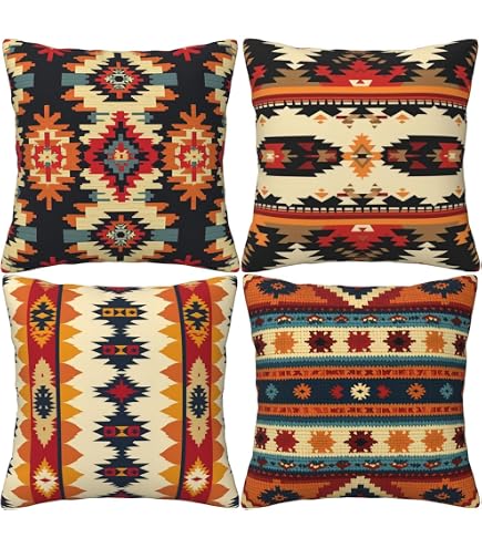 Fodera Per Cuscino Quadrata 60x60 Cm Patchwork Vintage Marrone – Stile Boho Per Divano E Letto - 2