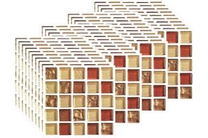 FBBULES 40 Sztuk Naklejek Na Płytki, Samoprzylepna Tapeta Na Skórkę Z Płytek Odporna Na Ciepło Wodoodporna Tylna Powłoka Do Salonu W Stylu Mozaiki Kuchennej Niebieskie Niebo (10 X 10 CM / 4 X 4 Cale)