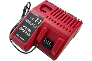 CYDZ Chargeur pour Milwaukee M18 & M12 48-59-1812 12V&18V XC Lithium ION Batterie 48-11-1850 48-11-1840 48-11-1815 48-11-1828