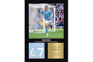 GENERIC Phil Foden Gift Signed A4 Print Display Unframed Man City Gifts For Boys Digitally Reproduced Signature Man City Gifts For Men