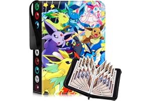 Vilntrosia 50 Page Trading Card Binder 400 Pockets Card Album Holder,Waterproof Trading Card Albums,Card Binder Folder with Zipper for Boys Girls