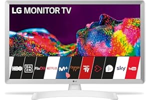 LG - 24TN510S- WZ - Monitor Smart TV da 60 cm (24") con schermo LED HD (1366 x 768, 16:9, DVB-T2/C/S2, WiFi, Miracast, 10 W, 2 x HDMI 1.4, 1 x USB 2.0, VESA 75 x 75), colore bianco