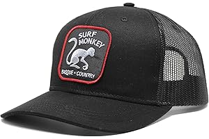Surf Monkey Gorra Tipo Trucker Jaspeada - Visera Curvada - Gorra Ajustable Snapback - Parche Bordado Hombre/Mujer