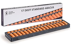 Yellow Mountain Imports Digit Standard Abacus 27 centimètres – Calculatrice Professionnelle Soroban 17 colonnes (Outil d'apprentissage Fonctionnel et éducatif)