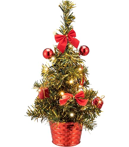 Mini Sapin De Noël 60 Cm Artificiel – Canopée Étoilée Avec Décorations Suspendues, Idéal Table Et Décoration DIY Noël