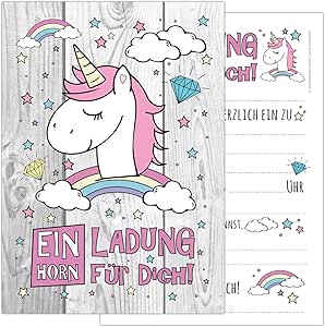 Biglietti di invito per feste di compleanno personalizzati Rainbow One, biglietti di auguri per bambini, ragazze, ragazzi carini, blu - Italia