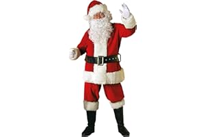 Rubie's Adult Deluxe Ultra Velvet Santa Suit With Gloves