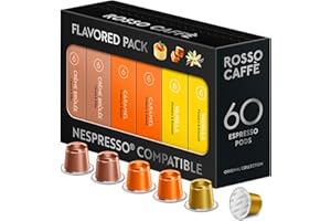 ROSSO CAFFÈ Rosso Oryginalne kapsułki do ekspresu Nespresso, 60 kapsułek do espresso, kompatybilne z ekspresami Nespresso Original Line (smak 60)