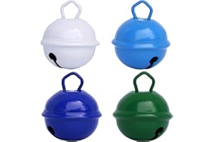 MUSIKID Gros Grelots Musicaux Couleurs Blanc + Bleu + Bleu Foncé + Vert Foncé (4 clochettes 25mm) Existe en Petits 15mm et Géants 35mm Enfants Bébé : Montessori Instruments Noël Décorations Loisirs Créatifs