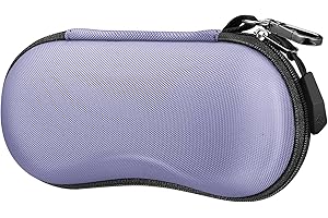 FINTIE Étui à Lunettes Rigide pour Femmes et Hommes - Portable Étui pour Lunettes de Soleil Boite Lunette avec Fermeture Éclair et Clip