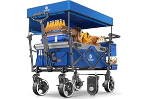 KESSER® GTS-9100 Chariot de transport pliable, toit, 150 kg, roues en caoutchouc dur, freins, serrure, couverture, intempéries, brise-vue