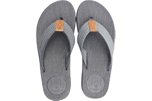 KuaiLu Infradito Uomo Estive Morbide Pelle Ciabatte Comode Arch Support Spiaggia Piscina Sandali Cuoio Mare Leggere Antiscivolo Gomma Suole