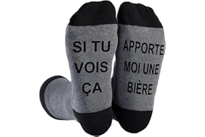 ZEMOLO Chaussettes Humour Homme Idée Cadeau Chaussette Fantaisie Rigolotes Drôle Anniversaire Noël Cadeau Papa Grand Pere Humoristique pour Homme Femme