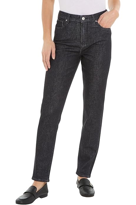 Tommy Hilfiger Damen Jeans Tapered High Waist, Blau (Rue), 25W  