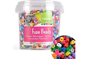 Vaessen Creative Perline a Fusione, Mix Basi Sgargianti, Set di 6000 Pezzi per i Lavori di Fai-da-te con Bambini, per Creare Gioielli, Decorazioni Fatte in Casa e per Altre Idee Ingegnose