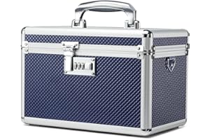 HEWEI WORKS Combination Lock Storage Box, Lockable Medicine Box, Empty First Aid Box, Security Box, Versatile Lockable Box for Home and Outdoor (Blue, Medium)