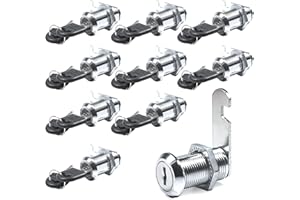 YKUKIZEE 10pcs Security Mailbox Lock, 25mm Cabinet Locks with Keys, Replacement Cam Lock for Mailbox Drawer Cupboard Furniture Post Box Locks
