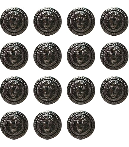 10 Bottoni In Metallo Nero Opaco A Forma Di Corona, Diametro 20 Mm. Eleganti E Particolari, Con Occhiello Sul Retro. Perfetti Per Personalizzare Giacche, Cappotti, Borse O Progetti Di Cucito Creativo. Made In Europe.