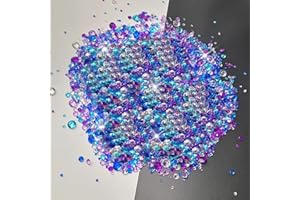 KEUGT 4200 Pieces Acrylic Rhinestone | scatter crystals | Colored Rhinestones, For table Decorations, Weddings, Parties, vase Fillers (Mixed Colour Rhinestones)