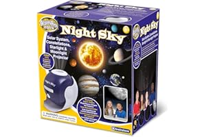 Brainstorm Toys Nocne niebo – układ słoneczny, konstelacje, projektor światła gwiazd i światła księżyca, średni