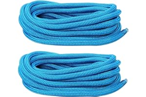 FreeTec 2 corde per barca, barca, in nylon, per ormeggio, con occhio, diametro 12 mm, lunghezza 6 m, colore: blu