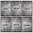 Vantagekart Wrong, Lonely, Strong, Confidence, Argument, Destiny Inspirational Motivational Self Adhesive Wall Posters for Home & Office Decor (Paper, 12x18-inch, Grey) - Set of 6