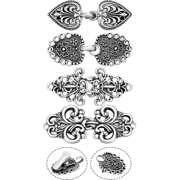 8 Clip Per Vestiti Unisex, Regolabili Fino A 42 Cm, Con Imbottitura In Silicone, Per Cardigan, Giacche E Sciarpe, Nere