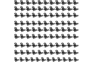 ESPORTIC Bulldog Clips Métal, Pinces Clip,100 Pcs Pinces à Charnière En Metal, 22mm Pince Papier, Pince Photo Metal,Bureau Binder Clips,Pour Photos Images, Cuisine Maison, Fournitures De Bureau (noir)