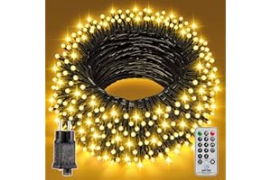 UIONVO Guirlande Lumineuse Sapin de Noel Exterieur - 25M 250LED 8 Mode Blanc Chaud Guirlande Electrique Sapin Télécommande pour Decoration Noel Exterieur adapter les Escaliers, Fenêtres, balcons