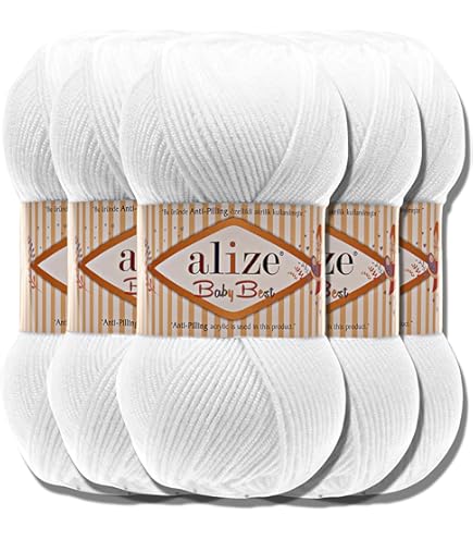 Alize Baby Best Wolle Set - 3x100g Strickgarn Mit Etiketten Für Babykleidung