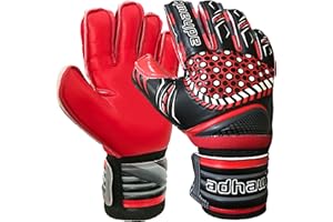 Adhawk Goalkeeper Gloves - Premium Quality Latex Palm with Finger Spine Protection & Double Layer Wristband - Premium Designed Goalie Gloves for Kids, Youth and Adult