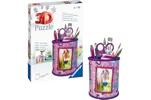 Ravensburger 3D Puzzle 11175 - Utensilo Pferde - 54 Teile - Stiftehalter für Tier-Fans ab 6 Jahren, Schreibtisch-Organizer für Kinder, Pferde Geschenk für Mädchen & Jungen - Geburtstagsgeschenke