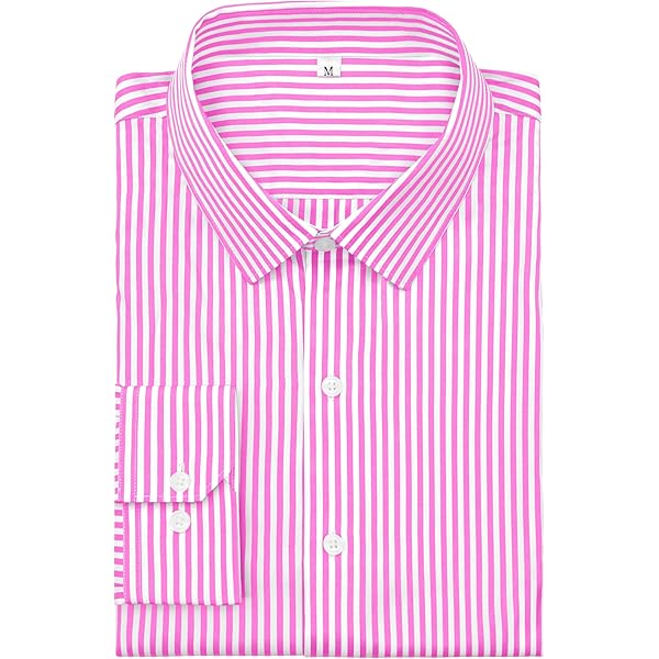 fredericks dress shirts Comfort Stretch Non-Iron Stripe Dress Shirt With Contrast Trim - Green