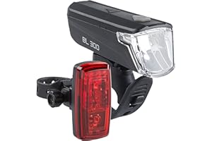 Büchel Fahrradlicht - BL 300 I StVZO zugelassen I Bis zu 13h Leuchtdauer I 30/15 LUX Leuchtstärke - Inkl. Batterien I fahrrad
