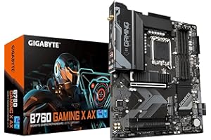 Gigabyte B760 GAMING X AX Motherboard - Supports Intel Core 14th Gen CPUs, 8+1+1 Phases Digital VRM, up to 7600MHz DDR5 (OC), 3xPCIe 4.0 M.2, Wi-Fi 6E, 2.5GbE LAN, USB 3.2 Gen 2