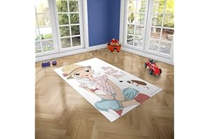 Oedim Alfombra Infantil Stay with Me para Habitaciones PVC | 95 x 165 cm | Moqueta PVC | Suelo vinílico | Decoración del Hogar | Suelo Sintasol | Suelo de Protección Infantil |