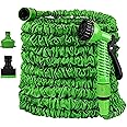 NIKAVI 25FT-100FT Telescopic hose water gun set, multi-function water gun head, 7 kinds of splashes, with a full set of connectors (25FT)