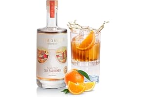 Tom Savano Artisan Cocktails, Kentucky Winter Old Fashioned, Rye Whiskey and Classic Bourbon Blend, Demerara Sugar, and Orange Peel, Handcrafted Cocktail, 22.5% ABV, 5 Servings, 500ml