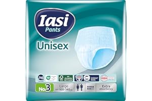 IASI Unisex-Pants mit hohem Schutz, 14 Einweghosen Größe L, Saugfähigkeit EXTRA, 14 Stück