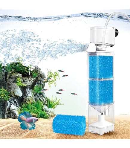4-in-1 aquarium power filter - mutil stage filtratie, verstelbare