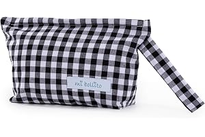 Mi Bollito - Baby Necessär, vichi bomullsblöja. Liten organiseringsväska för babyvård och hygientillbehör, praktisk och bekväm att bära., svart, Vichi