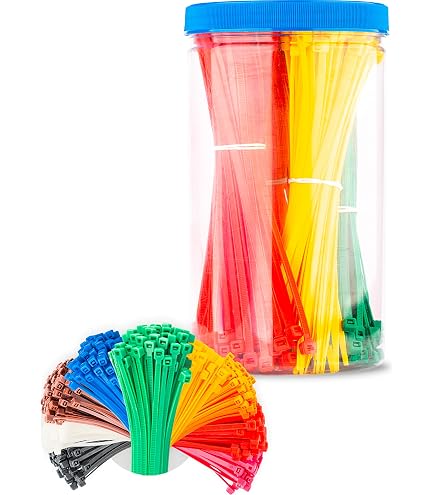 XINGO 1200 Fascette Colorate Da Giardino 30,5 Cm | Nylon 66 Autobloccanti Multicolore Resistenza 22,7kg Per Marcatura Piante E Uso Officina