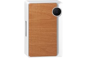 Miratic Timbre Casa Electromecánico de Dos Tonos con Cable, 230 V - Timbre Puerta Elegante y Funcional para el Hogar (Blanco-Roble)