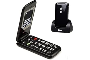TTfone Nova TT650 Big Button Flip Folding Mobile Phone - Easy and Simple to use (Black)