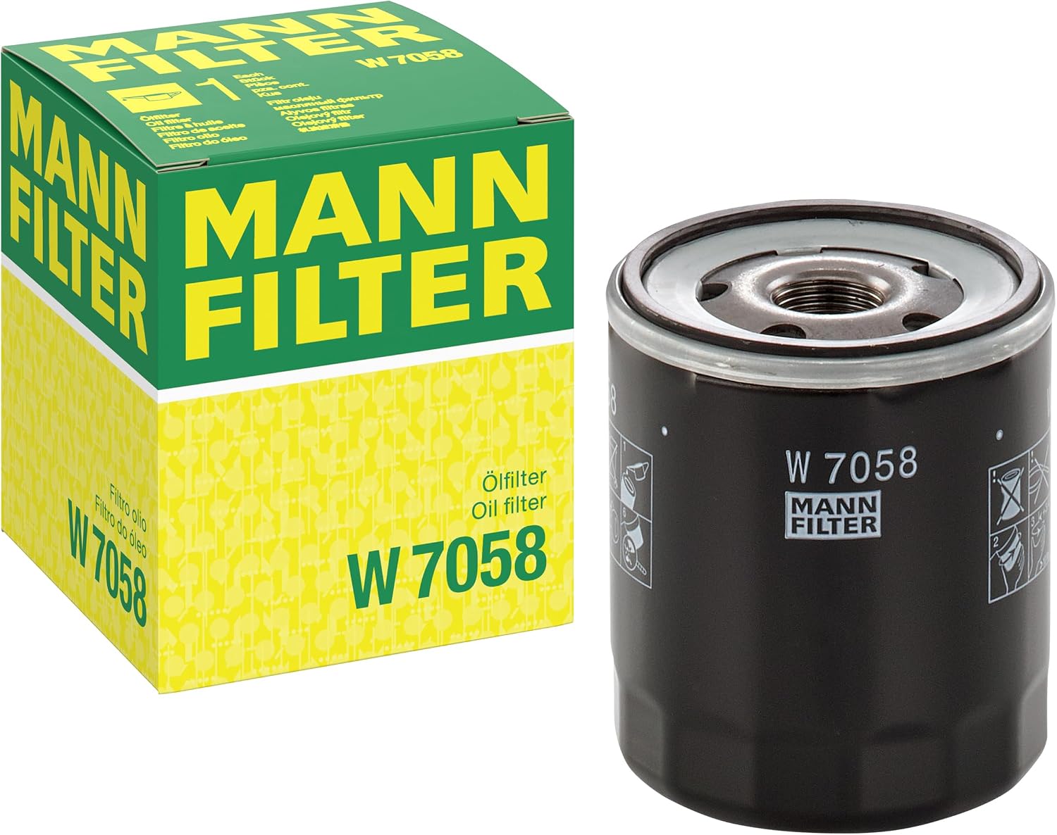 MANN-FILTER W 7058 Filtro de aceite - para Automóviles + Vehículos de transporte